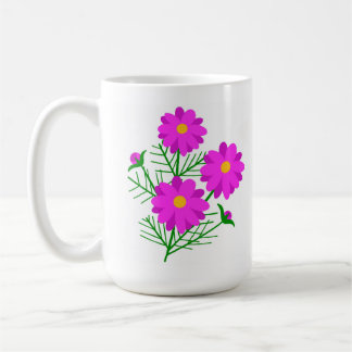 Jumbo Floral Mug with Bright Pink Flowers Kaffeetasse