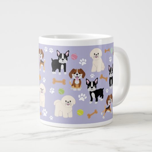 Jumbo für benutzerdefinierte Tasse - Dog-Gruppe 4 (Vorderseite Rechts)