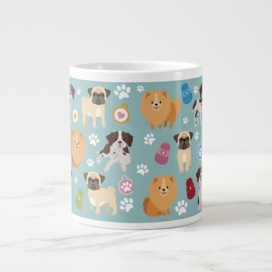 Jumbo für benutzerdefinierte Tasse - Hundegruppe 1 (Vorderseite)