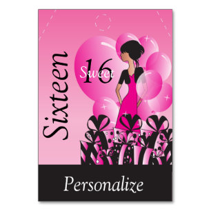 Jumbo-Gift-Tag - 16 . Geburtstag Tischnummer