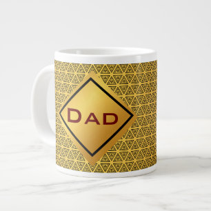 Jumbo-Goldmuster-Monogramm Jumbo-Tasse