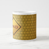 Jumbo-Goldmuster-Monogramm Jumbo-Tasse (Vorderseite)