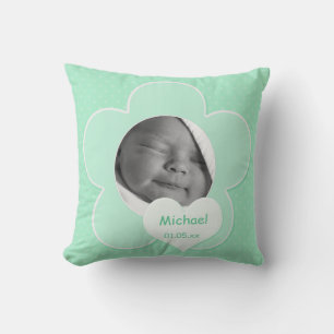 Jumbo Green Polka Dot Baby Foto Pillow Kissen