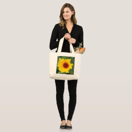 Jumbo Grocery Tasche mit Calendula Blume Print