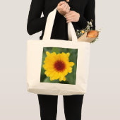 Jumbo Grocery Tasche mit Calendula Blume Print (Vorderseite (Produkt))