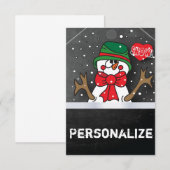 Jumbo-Größe Schneemann-Geschenk-Anhänger (Vorne/Hinten)