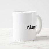 Jumbo Größe Tasse mit "Bitte warten ... Ich denke (Vorderseite Rechts)