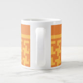 Jumbo-große Tasse, Orange Dogstooth Karo Jumbo-Tasse (Rückseite)