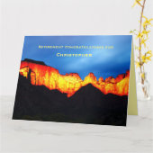 JUMBO Happy Retirement Zion Sunrise, Name Karte (Gelbe Blume)