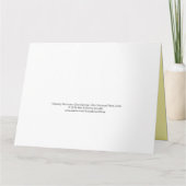 JUMBO Happy Retirement Zion Sunrise, Name Karte (Rückseite)