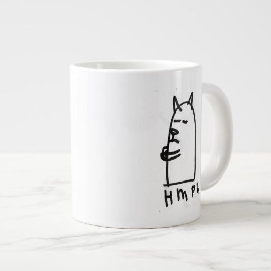 Jumbo hmph Tasse in Schwarz (Vorderseite Rechts)