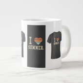 Jumbo I Liebe Summer T-Shirt Design Jumbo-Tasse (Vorderseite Rechts)