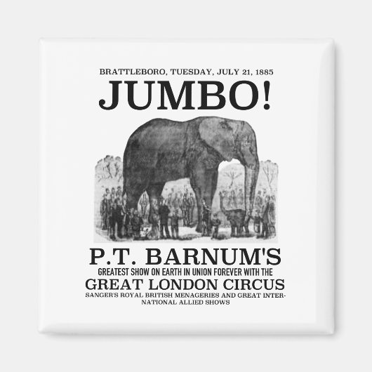 Jumbo in Brattleboro Magnet (Vorne)