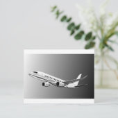 Jumbo-Jet-Flugzeug Postkarte (Stehend Vorderseite)