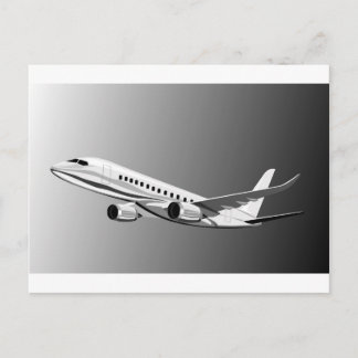 Jumbo-Jet-Flugzeug Postkarte