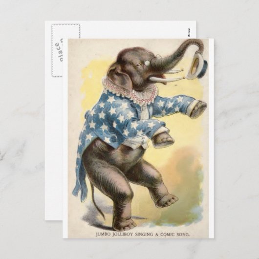 Jumbo Jolly Boy Feiertagspostkarte (Vorne/Hinten)