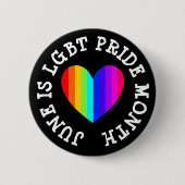 Jumbo June ist LGBT Pride Button (Vorderseite)