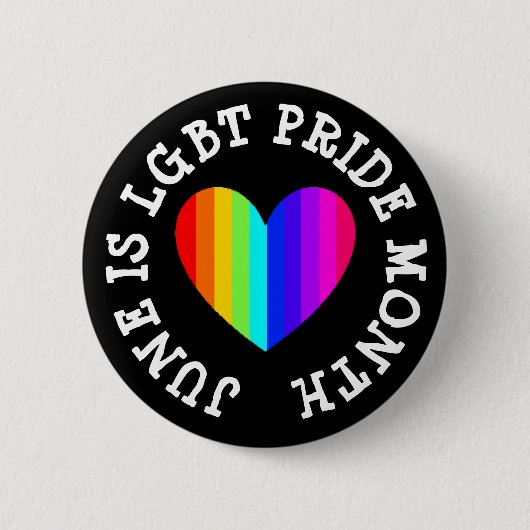 Jumbo June ist LGBT Pride Button (Vorderseite)