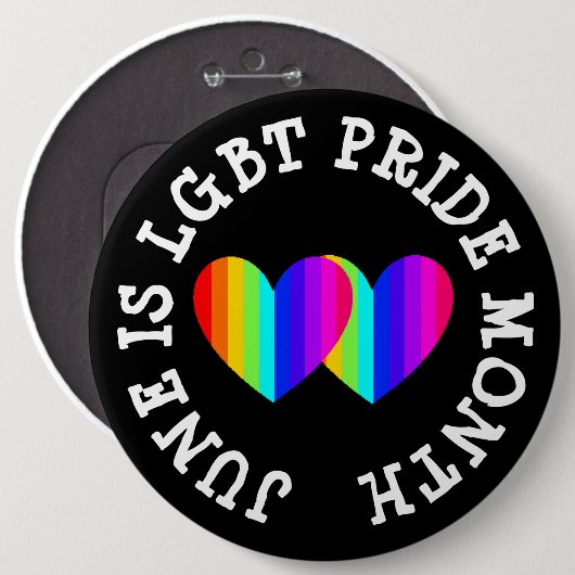 Jumbo June ist LGBT Pride Button (Vorne & Hinten)