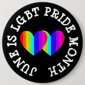 Jumbo June ist LGBT Pride Button (Vorderseite)