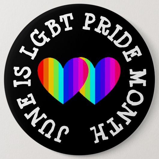Jumbo June ist LGBT Pride Button (Vorderseite)