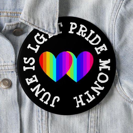 Jumbo June ist LGBT Pride Button (Beispiel)