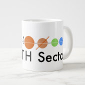 Jumbo-Kaffee-Tasse im Erdsektor Jumbo-Tasse (Vorderseite Rechts)