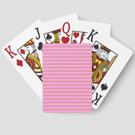 Jumbo-Karten mit rosa Streifen Spielkarten (Rückseite)