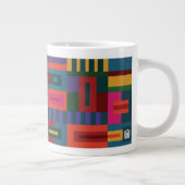 Jumbo Log Cabin Quilt-Muster Jumbo-Tasse (Rechts)