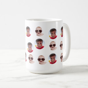 Jumbo Lustige Baby-Kinder-Familie Gesicht 2 Fotos Kaffeetasse