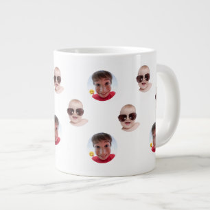 Jumbo Lustige Baby-Kinder-Familien-Gesicht 2 Fotos Jumbo-Tasse