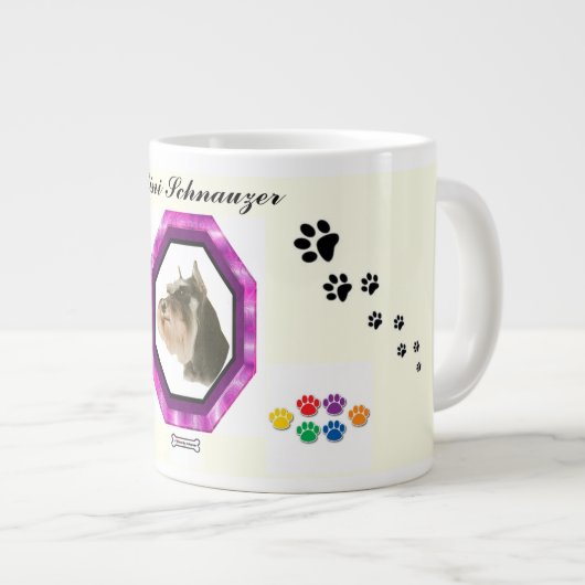 Jumbo Mini Schnauzer Tasse (Vorderseite Rechts)
