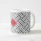 Jumbo Modern Dalmatiner Mud Cloth 20oz Tasse (Vorderseite Rechts)