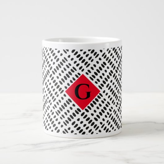 Jumbo Modern Dalmatiner Mud Cloth 20oz Tasse (Vorderseite)