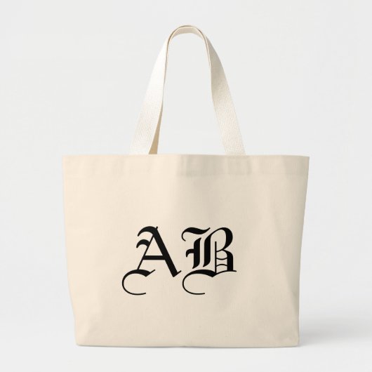 Jumbo Natural Tasche Monogram Template (Vorne)