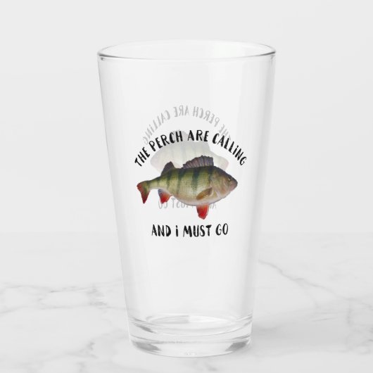 Jumbo Perch Fischen Sportverein Männer Glas (Rückseite)