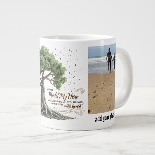 Jumbo Personalized Mug für das Beste Rollenmodell Jumbo-Tasse (Vorderseite Rechts)