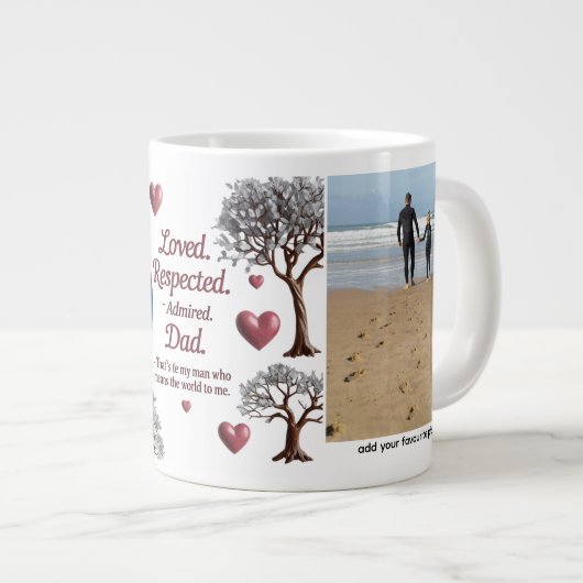 Jumbo Personalized Mug für Vater Jumbo-Tasse (Vorderseite Rechts)