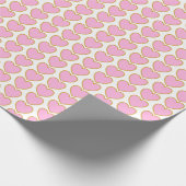 Jumbo Pink Herzmuster Valentine's Geschenk Geschenkpapier (Ecke)