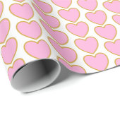 Jumbo Pink Herzmuster Valentine's Geschenk Geschenkpapier (Rolleneckpunkt)