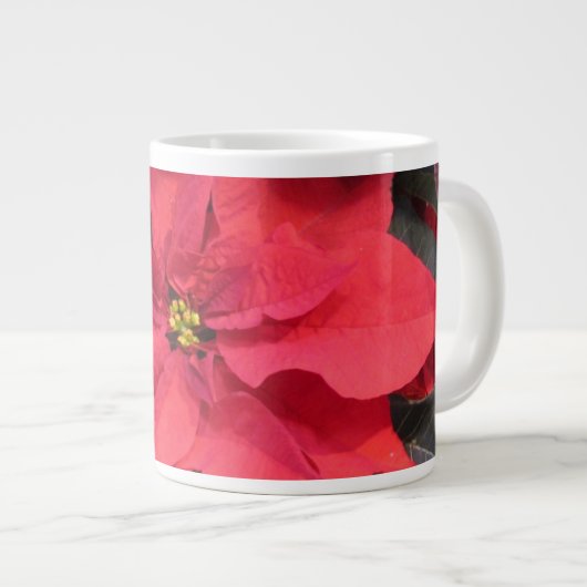 Jumbo Poinsettia Mug Jumbo-Tasse (Vorderseite Rechts)