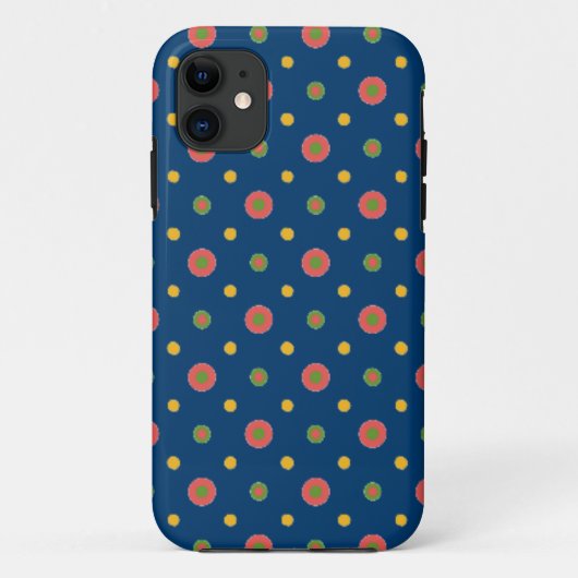 Jumbo Polka Dots Navy Blue iPhone 5/5s Xtreme Case (Rückseite)