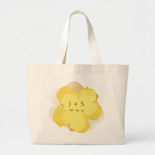 Jumbo Popflower Gelb Stoffbeutel