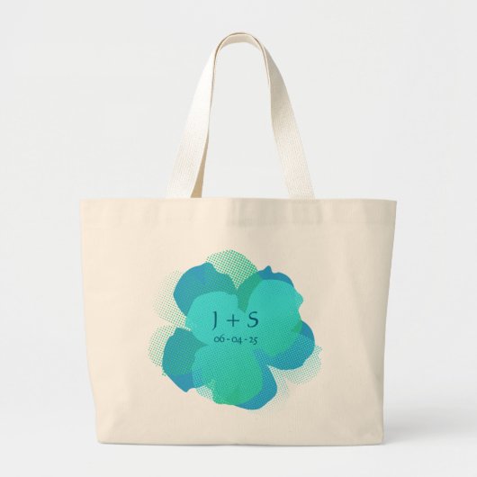 Jumbo Popflower Lagon Stoffbeutel (Vorne)