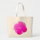 Jumbo Popflower Rose Shocking Stoffbeutel (Vorne)