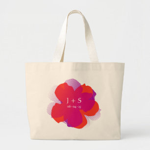 Jumbo Popflower Violet/Orange Stoffbeutel