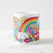 JUMBO Psychedelische Peace Liebe and Happy Tasse i (Vorderseite)