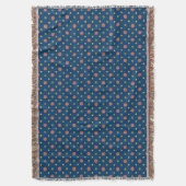 Jumbo Quirky Polka Dots on Navy Blue Throw Blanket Decke (Vorderseite Vertikal)