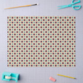 Jumbo Red Blue Polkas auf Beige Tissue Paper Seidenpapier (Basteln)