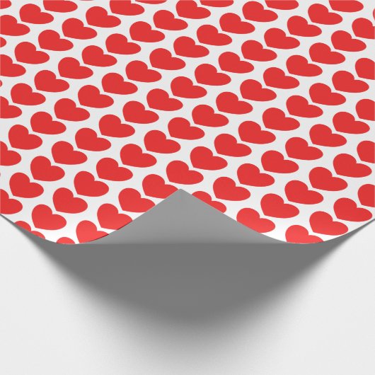 Jumbo Red Heart Pattern Valentine's Geschenk Geschenkpapier (Ecke)
